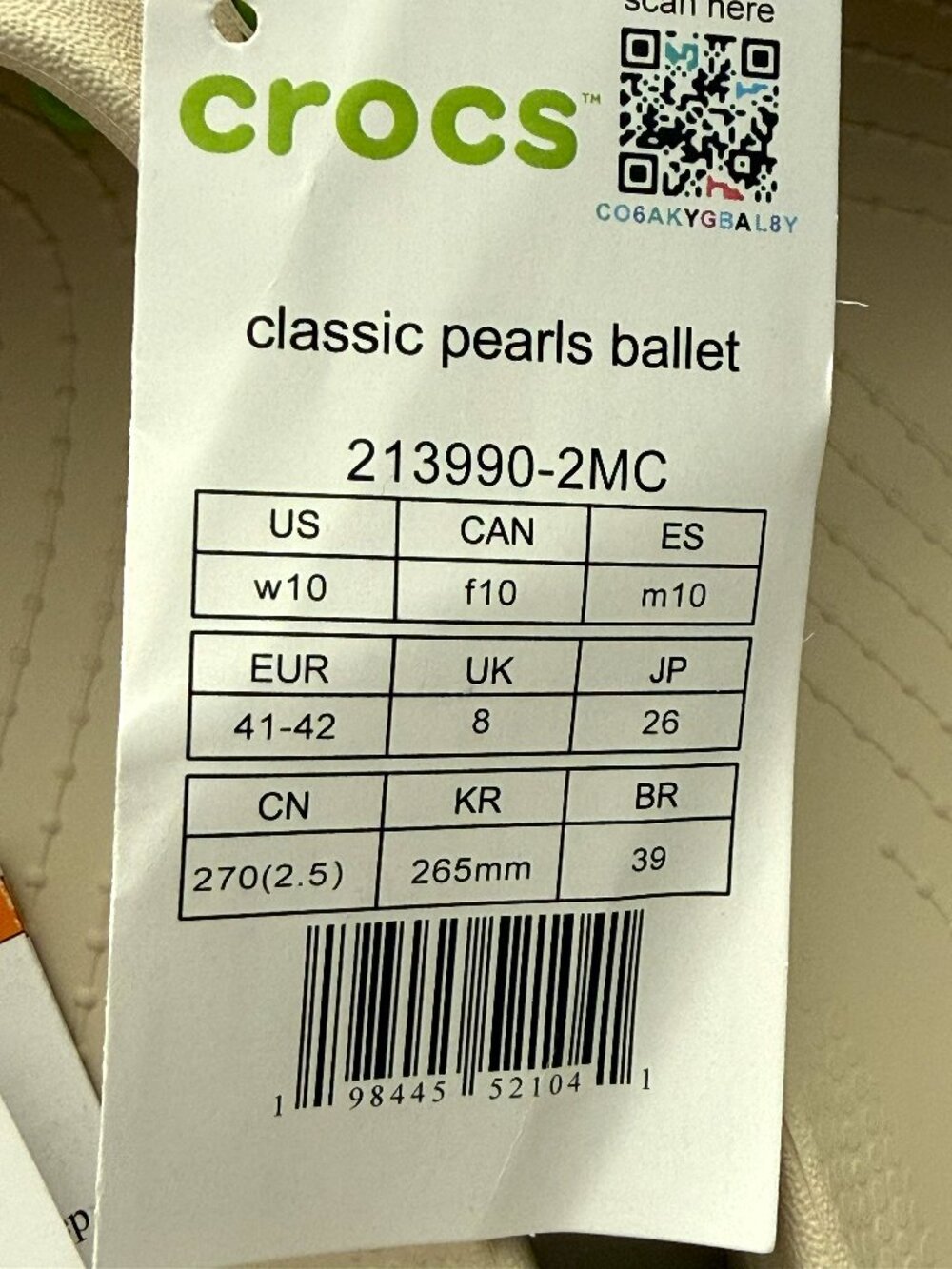 CROCS™ Classic Pearls Ballet Slippers NWT - Picture 3 of 10